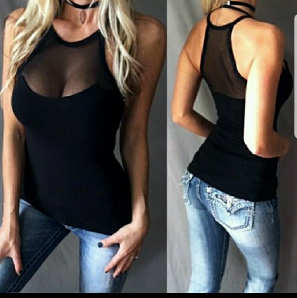 "Olivia" black tank